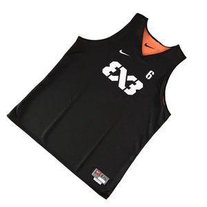 Nike FIBA Team 3x3 Reversible Basketball Jersey Black Orange XXL-T AR0651-011